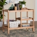 Baxton Studio Seamus 3-Tier Book Cart with Bobbin Frame, Beech Brown - MG0264-3-Beech-Book Cart