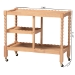 Baxton Studio Seamus 3-Tier Book Cart with Bobbin Frame, Beech Brown - MG0264-3-Beech-Book Cart