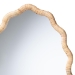 bali & pari Rasida Scalloped Natural Rattan Wall Mirror, Oval - WS264-Light Honey Rattan-Boxed-Mirror