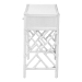 bali & pari Lindie Natural Rattan Writing Desk with Two Drawers, White - Lindie-White-Desk