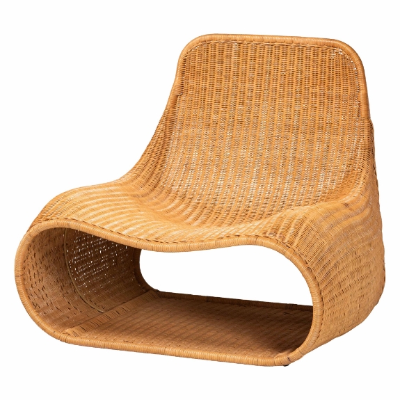 bali & pari Adala Natural Rattan Loop Lounge Chair