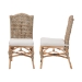 bali & pari Nitya Natural Rattan and Seagrass Camelback 2-Piece Dining Chair Set - DC1736-Natural Seagrass-Cushion-DC