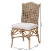 bali & pari Nitya Natural Rattan and Seagrass Camelback 2-Piece Dining Chair Set - DC1736-Natural Seagrass-Cushion-DC