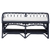 bali & pari Leryn Natural Rattan Bench with Shelf, Navy Blue - WS20-Rattan Navy-Bench