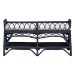 bali & pari Leryn Natural Rattan Bench with Shelf, Navy Blue - WS20-Rattan Navy-Bench
