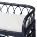 bali & pari Leryn Natural Rattan Bench with Shelf, Navy Blue - WS20-Rattan Navy-Bench