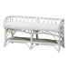 bali & pari Leryn Natural Rattan Bench with Shelf, White