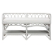 bali & pari Leryn Natural Rattan Bench with Shelf, White - WS20-Rattan White-Bench