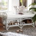bali & pari Leryn Natural Rattan Bench with Shelf, White - WS20-Rattan White-Bench