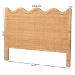 bali & pari Cassio Scalloped Natural Rattan Headboard, King - SVN2809-Cassio-Natural-HB-King