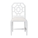 bali & pari Boone Dining Chair with Chinoiserie Design, White - MD-39975-Boone-White-DC