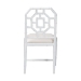 bali & pari Boone Dining Chair with Chinoiserie Design, White - MD-39975-Boone-White-DC