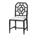 bali & pari Boone Dining Chair with Chinoiserie Design, Black