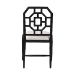 bali & pari Boone Dining Chair with Chinoiserie Design, Black - MD-39975-Boone-Black-DC