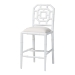 bali & pari Boone Counter Stool with Chinoiserie Design, White