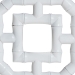 bali & pari Boone Counter Stool with Chinoiserie Design, White - MD-39975-Boone-White-CS