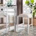 bali & pari Boone Counter Stool with Chinoiserie Design, White - MD-39975-Boone-White-CS