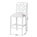 bali & pari Boone Counter Stool with Chinoiserie Design, White - MD-39975-Boone-White-CS