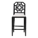 bali & pari Boone Counter Stool with Chinoiserie Design, Black - MD-39975-Boone-Black-CS