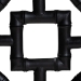bali & pari Boone Counter Stool with Chinoiserie Design, Black - MD-39975-Boone-Black-CS