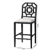 bali & pari Boone Counter Stool with Chinoiserie Design, Black - MD-39975-Boone-Black-CS