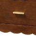 Baxton Studio Danette Bobbin Wood 4-Piece Bedroom Set with 2 Nightstands, Queen - Akello-Walnut-Queen 4PC Bedroom Set
