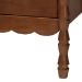 Baxton Studio Danette Bobbin Wood 4-Piece Bedroom Set with 2 Nightstands, Queen - Akello-Walnut-Queen 4PC Bedroom Set