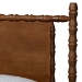 Baxton Studio Danette Bobbin Wood 4-Piece Bedroom Set with 2 Nightstands, Queen - Akello-Walnut-Queen 4PC Bedroom Set