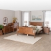 Baxton Studio Danette Bobbin Wood  5-Piece Bedroom Set, Queen - MG0260-Walnut-Queen 5PC Bedroom Set