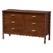 Baxton Studio Danette Bobbin Wood  5-Piece Bedroom Set, Queen - MG0260-Walnut-Queen 5PC Bedroom Set