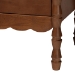 Baxton Studio Danette Bobbin Wood 4-Piece Bedroom Set with 1 Nightstands, Queen - MG0260-Walnut-Queen 4PC Bedroom Set
