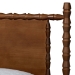 Baxton Studio Danette Bobbin Wood 4-Piece Bedroom Set with 1 Nightstands, Queen - MG0260-Walnut-Queen 4PC Bedroom Set