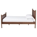 Baxton Studio Danette Bobbin Wood Platform Bed, Queen - MG0260-Walnut-Queen