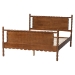 Baxton Studio Danette Bobbin Wood Platform Bed, Queen - MG0260-Walnut-Queen