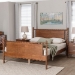 Baxton Studio Danette Bobbin Wood Platform Bed, Queen - MG0260-Walnut-Queen
