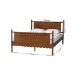 Baxton Studio Danette Bobbin Wood Platform Bed, Queen - MG0260-Walnut-Queen