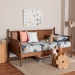 Baxton Studio Danette Bobbin Wood Daybed, Twin - MG0260-1-Walnut-Daybed-Twin