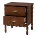 Baxton Studio Danette Bobbin Wood 2-Drawer Nightstand - MG9021-Walnut-2DW-NS