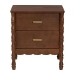 Baxton Studio Danette Bobbin Wood 2-Drawer Nightstand - MG9021-Walnut-2DW-NS