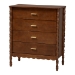 Baxton Studio Danette Bobbin Wood 4-Drawer Chest