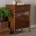 Baxton Studio Danette Bobbin Wood 4-Drawer Chest - MG9021-Walnut-4DW-Chest