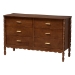 Baxton Studio Danette Bobbin Wood 6-Drawer Dresser