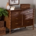 Baxton Studio Danette Bobbin Wood 6-Drawer Dresser - MG9021-Walnut-6DW-Dresser