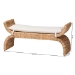 bali & pari Agave Woven Seagrass Bench with Removable Cushion - Agave-Natural Waterhyacinth-Cushion-Bench