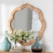 bali & pari Akuna Scalloped Natural Rattan Wall Mirror - WS279-Honey Ada-Boxed-Mirror