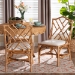 bali & pari Cedric Natural Rattan 2-Piece Dining Chair Set with Cushioned Seat - Cedric-Light Honey Rattan-Cushion-DC