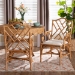 bali & pari Cedric Natural Rattan 2-Piece Dining Armchair Set with Cushioned Seat - Cedric-Light Honey Rattan-Cushion-Arm-DC