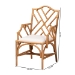 bali & pari Cedric Natural Rattan 2-Piece Dining Armchair Set with Cushioned Seat - Cedric-Light Honey Rattan-Cushion-Arm-DC
