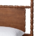 Baxton Studio Danette Bobbin Wood 4-Piece Canopy Bedroom Set, Queen - MG0260-2-Walnut-Queen 4PC Canopy Bedroom Set