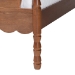 Baxton Studio Danette Bobbin Wood 5-Piece Canopy Bedroom Set, Queen - MG0260-2-Walnut-Queen 5PC Canopy Bedroom Set